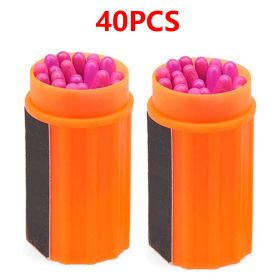 Outdoor Matches Kit Windproof Waterproof Matches For Outdoor Survival Camping Hiking Picnic Cooking Emergency Tools (Color: 40PCS)