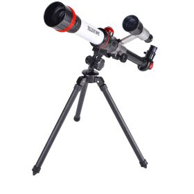 HD Astronomical Telescope Children Students Toys Gift Stargazing Monocular Teaching Aids for Science Experiment Simulate/Camping (Color: Red, Ships From: China)
